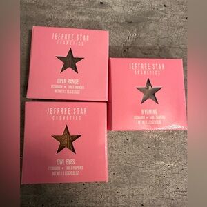 Jeffree Star Single Eyeshadow Trio - Open Range, Wyoming, Owl Eyes NIB